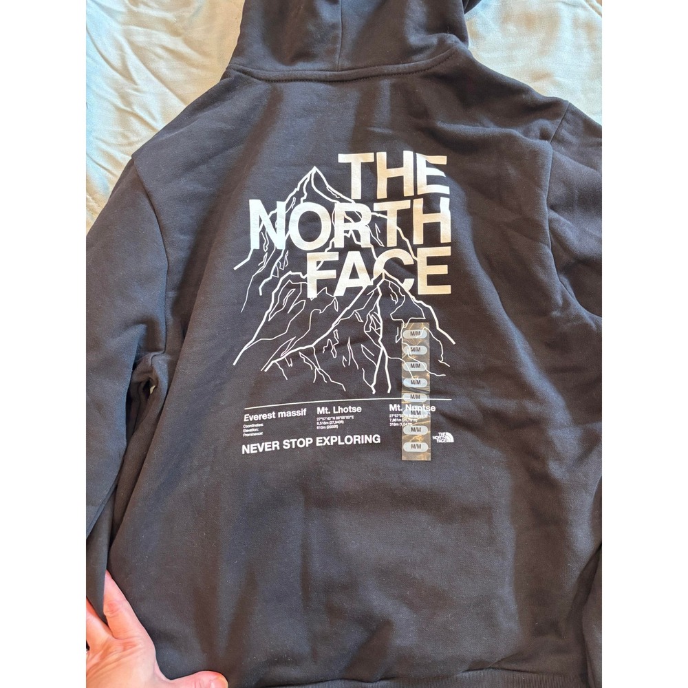 The North Face Evo Peaks Hoodie Mens Medium Black Everest Graphic